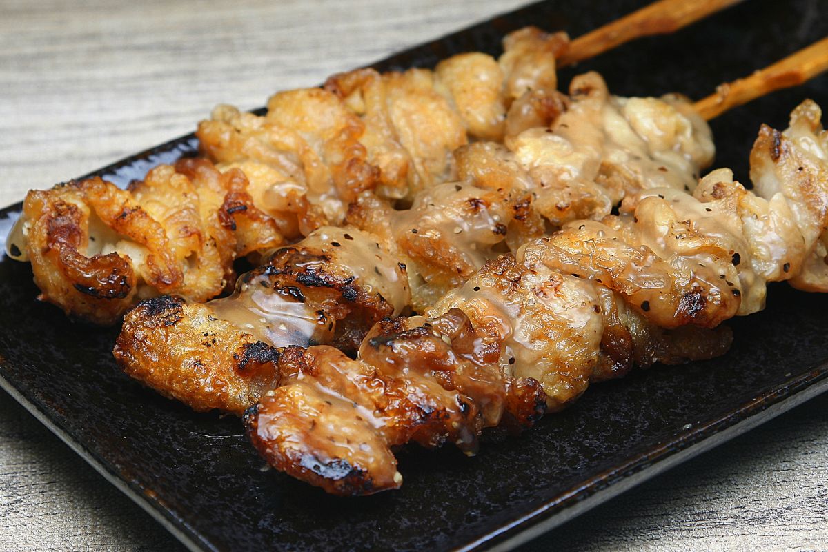 chicken skin yakitori