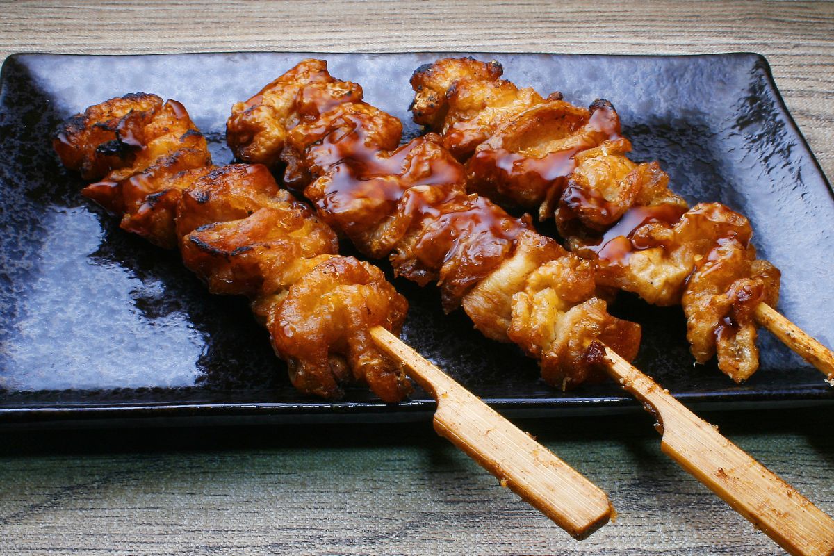 chicken skin yakitori