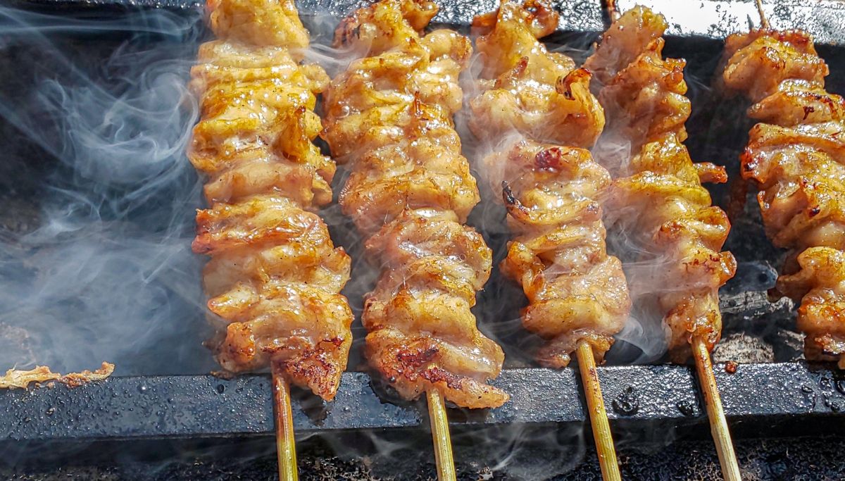 chicken skin yakitori