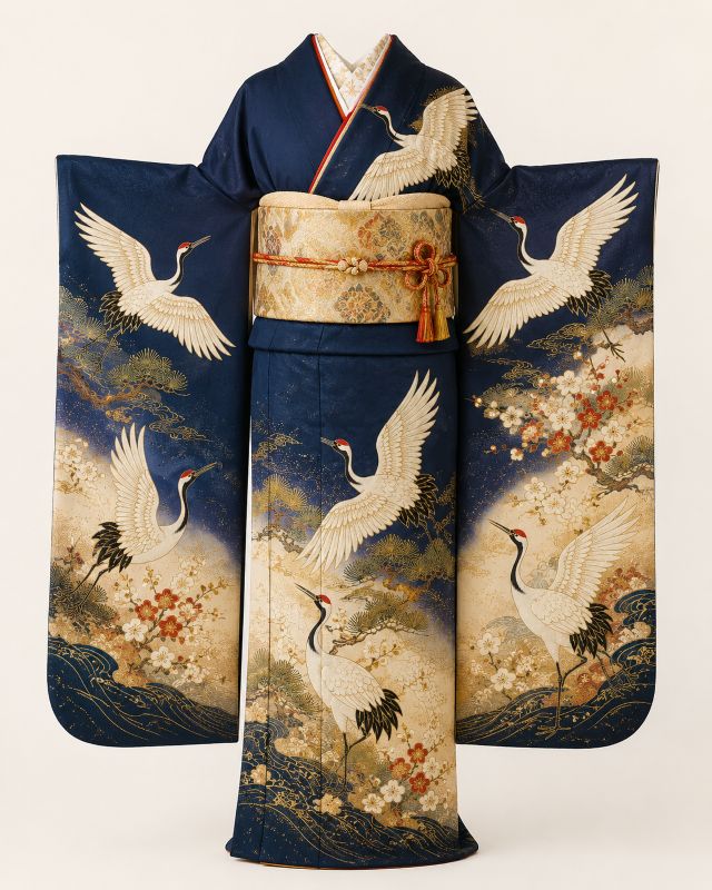 crane-kimono