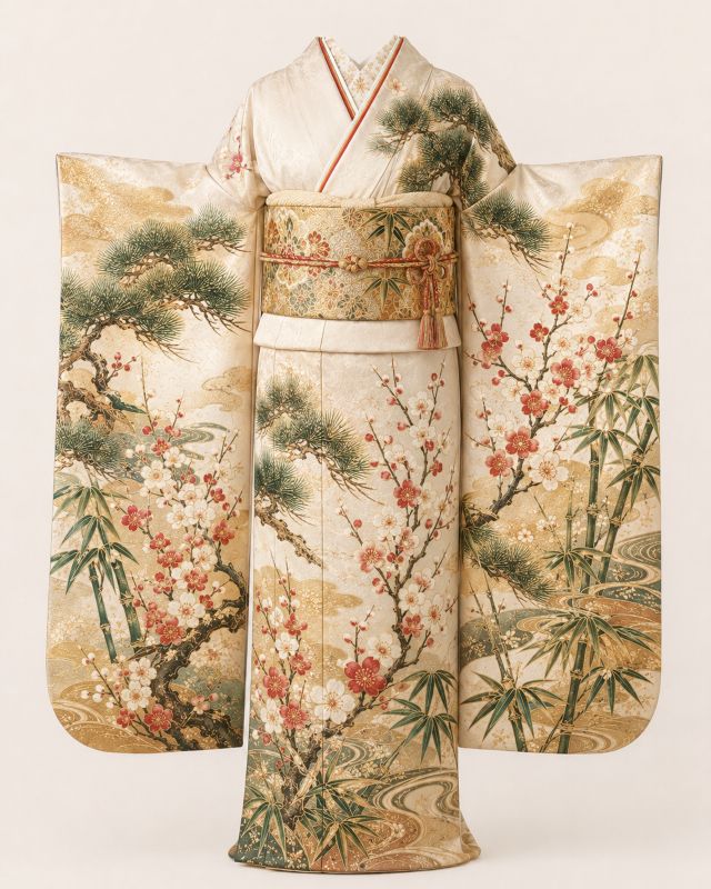 pine-bamboo-plum-kimono