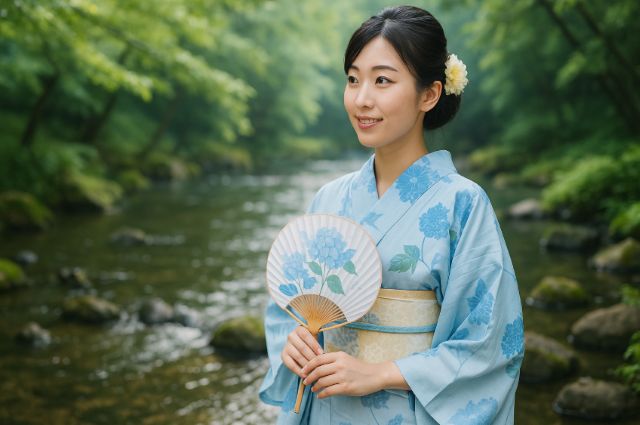 涼やかに楽しむ夏の着物スタイル