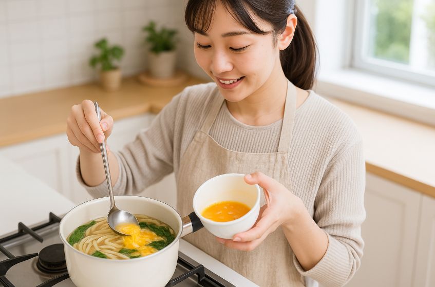 簡単「かきたま」うどんの作り方
