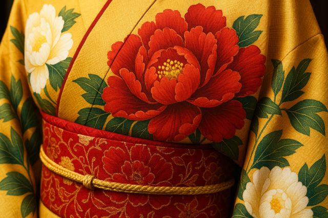 幸福や富貴の象徴とされる牡丹