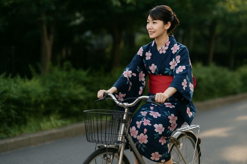 浴衣で自転車はOK？