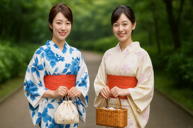 定番は巾着やカゴバッグ