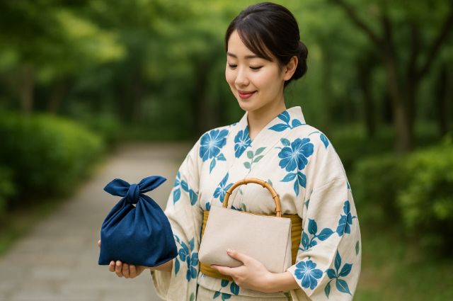 浴衣バッグの代用品アイデア