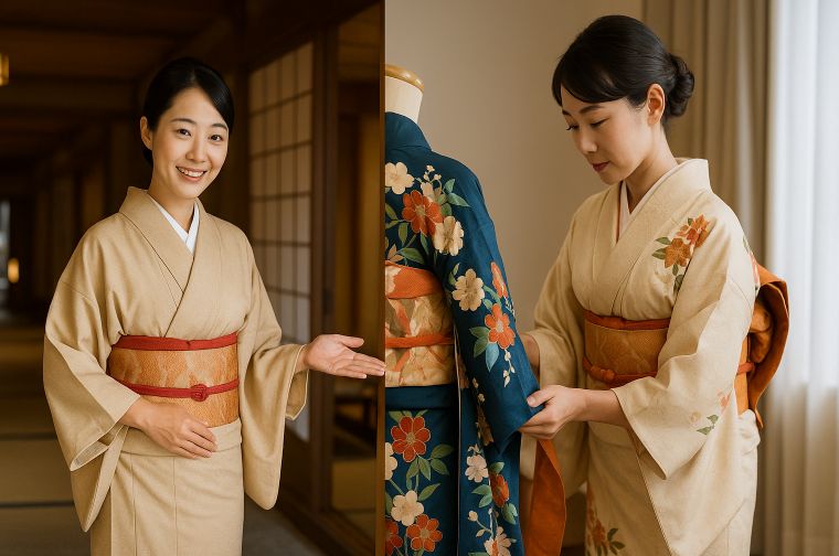 着物を着る仕事の2つの道筋