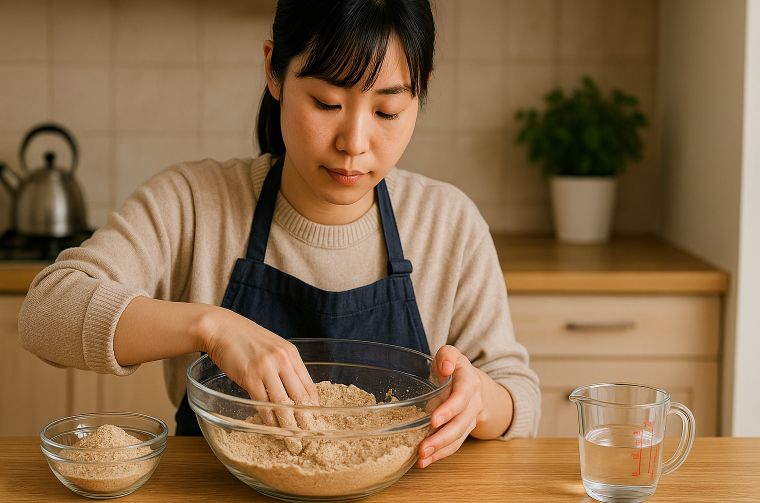 人気の全粒粉入りで風味を出す分量の目安