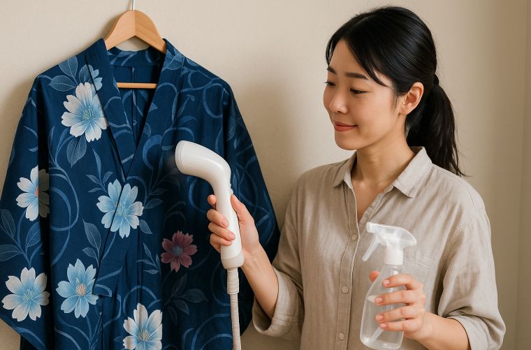 浴衣のアイロンがけが不要?シワ取り術