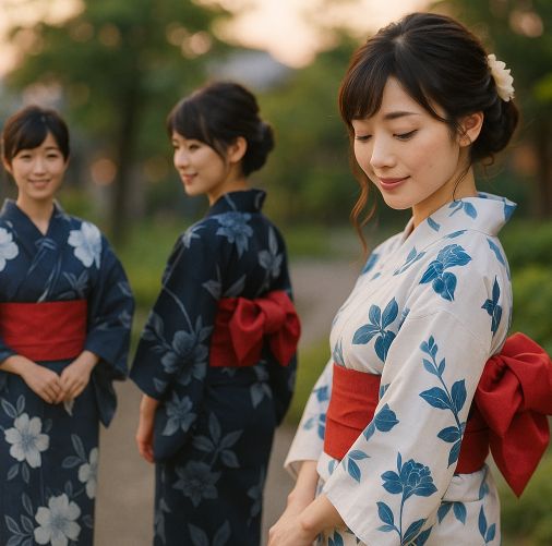 浴衣と赤帯の印象を変える基本コーデ術