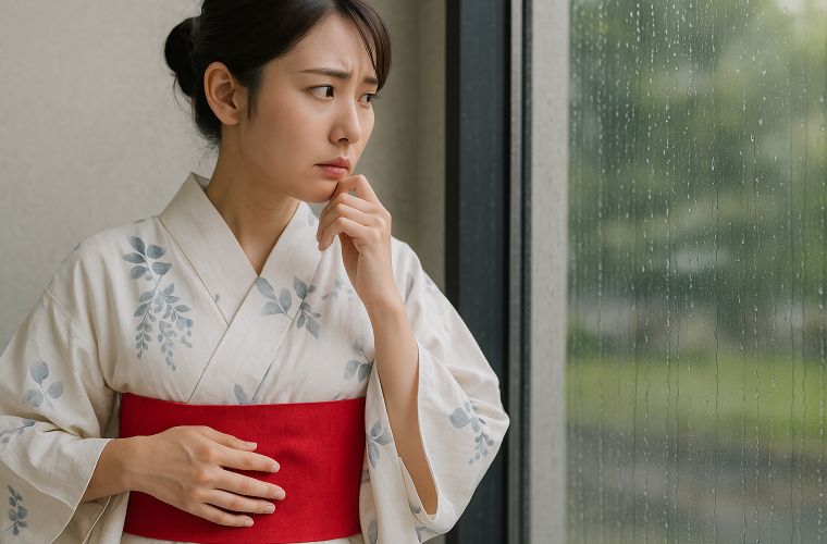 王道!白地の浴衣と赤帯の注意点