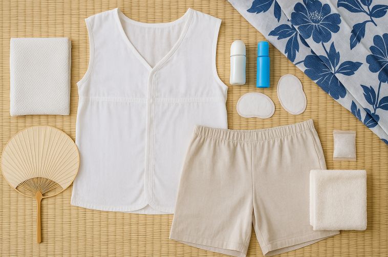 浴衣の汗対策は肌着から