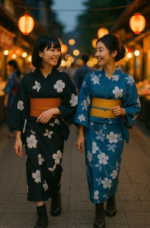 レディースの浴衣ブーツコーデ術