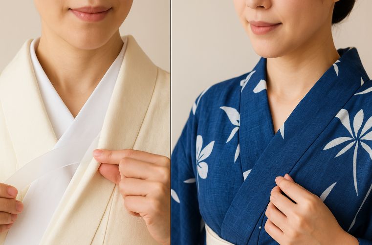衿芯はどこに入れる？着物との構造の違い
