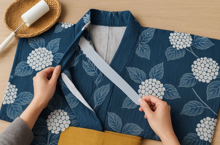 浴衣の衿芯、入れ方と道具の選び方