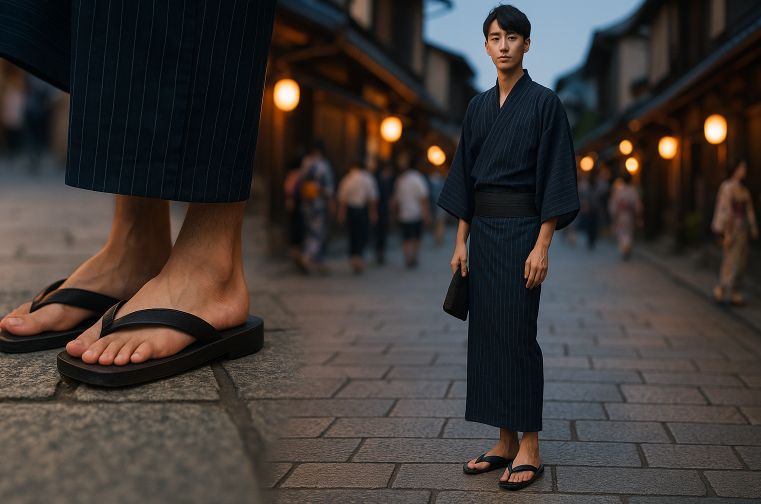 浴衣のメンズコーデと足元
