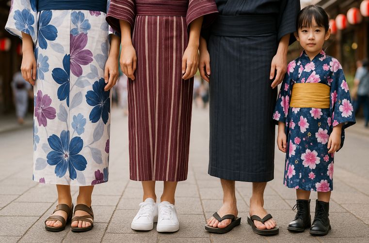 浴衣で下駄以外の足元ガイド。快適とおしゃれを両立！