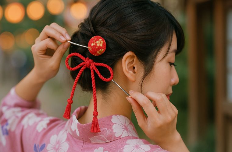 かんざし・紐などアクセサリー活用術
