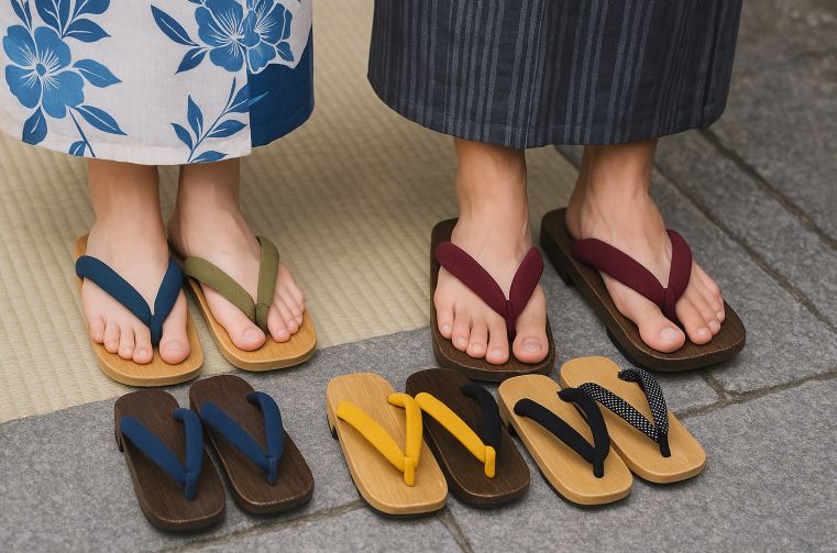 下駄の鼻緒の色合わせテクニック