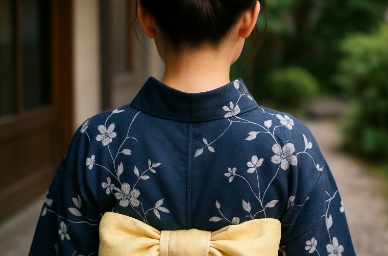 目印は「背中心」と衿の構造