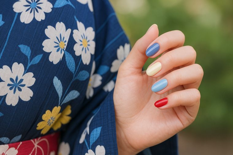 浴衣ネイルの色合わせ基本ルール
