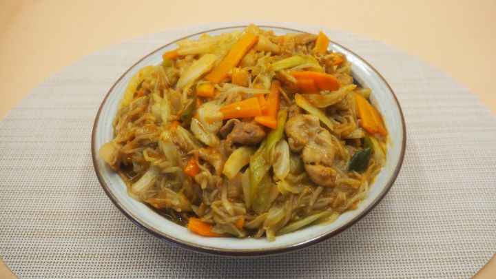 カレー風味の野菜炒め