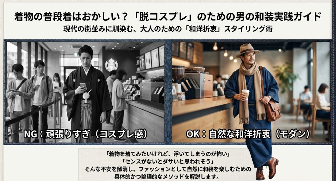 着物の普段着はおかしい？男の和装が浮かないための着こなし術