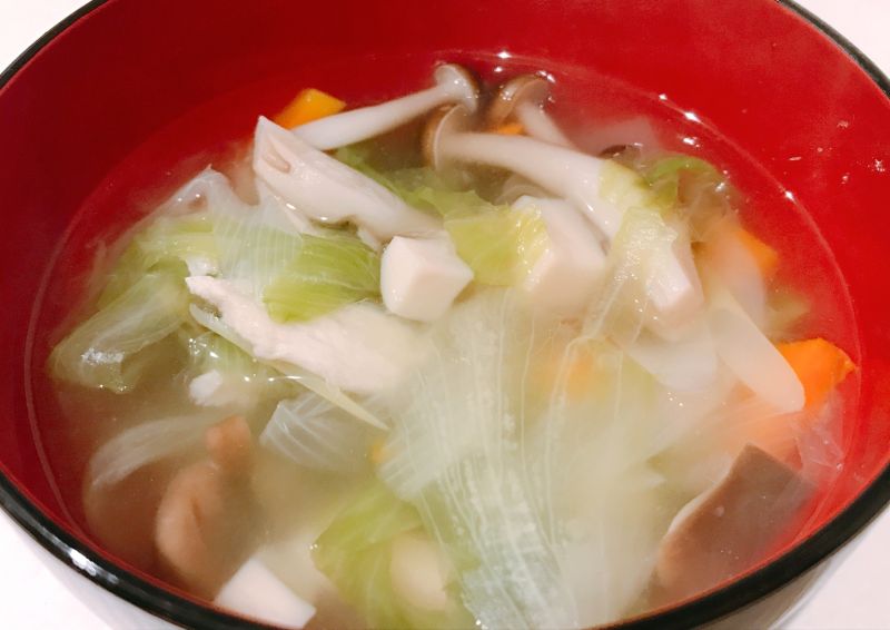 きのこと野菜のスープ