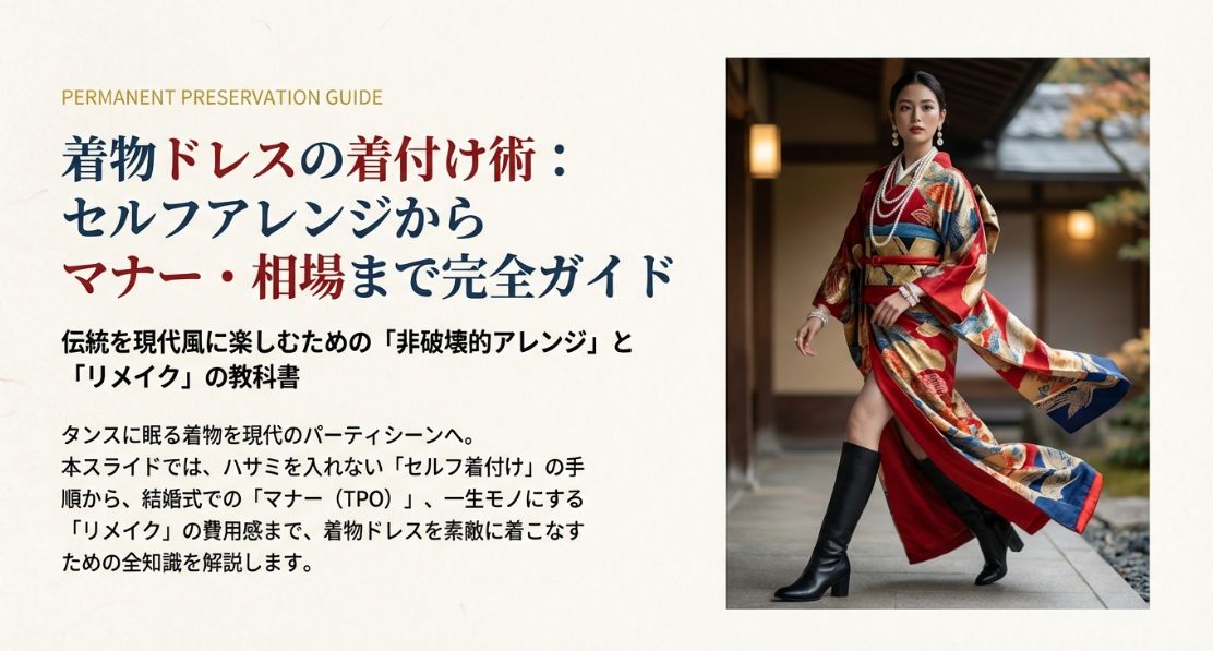 着物ドレスの着付け術！セルフアレンジやマナー、相場を解説
