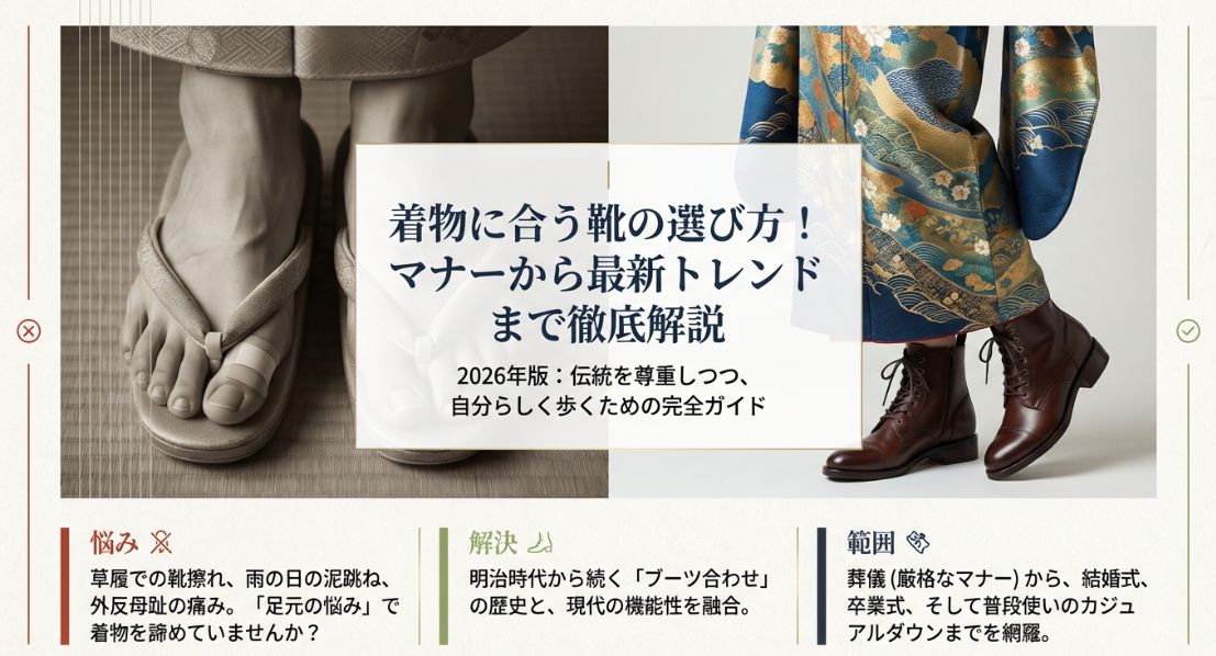 着物に合う靴の選び方！マナーから最新トレンドまで徹底解説