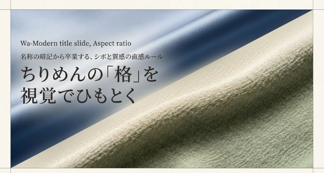 着物のちりめんの格をやさしく解説