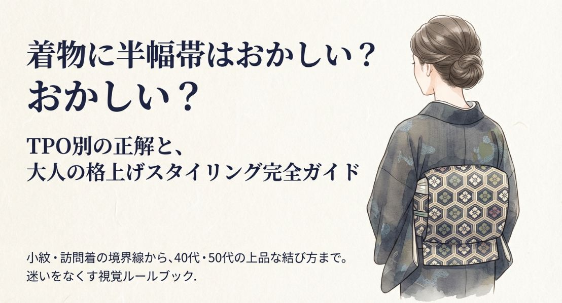 着物に半幅帯はおかしい？TPO別の正解