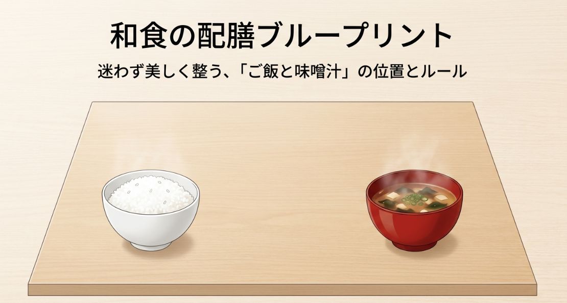 ご飯と味噌汁の置き方｜左右と例外を解説