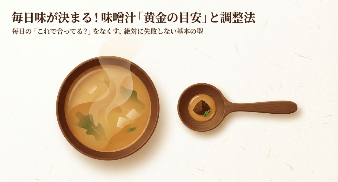 味噌汁の味噌の量の目安と調整方法