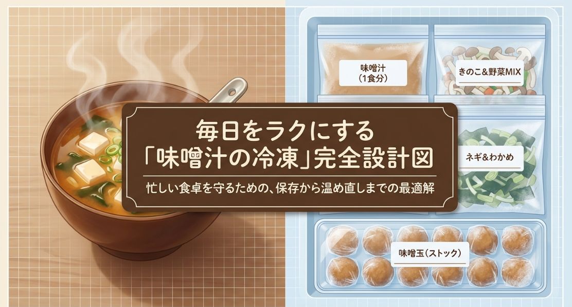 味噌汁の冷凍保存は可能？期間と具材のコツ