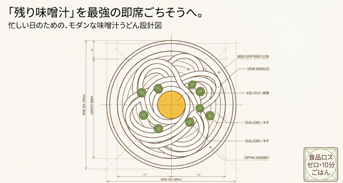 味噌汁うどんの簡単リメイク術