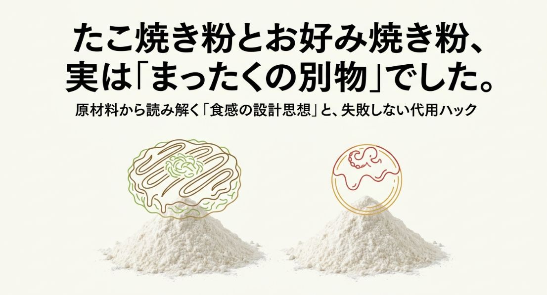たこ焼き粉とお好み焼き粉の違いを解説