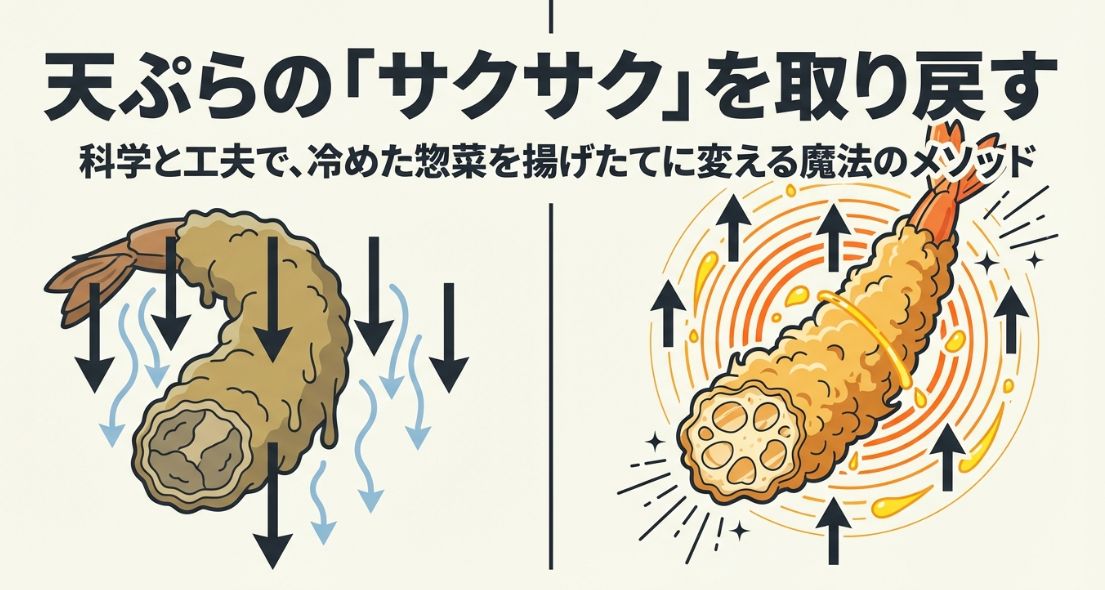 天ぷらの温め直しでサクサク復活するコツ