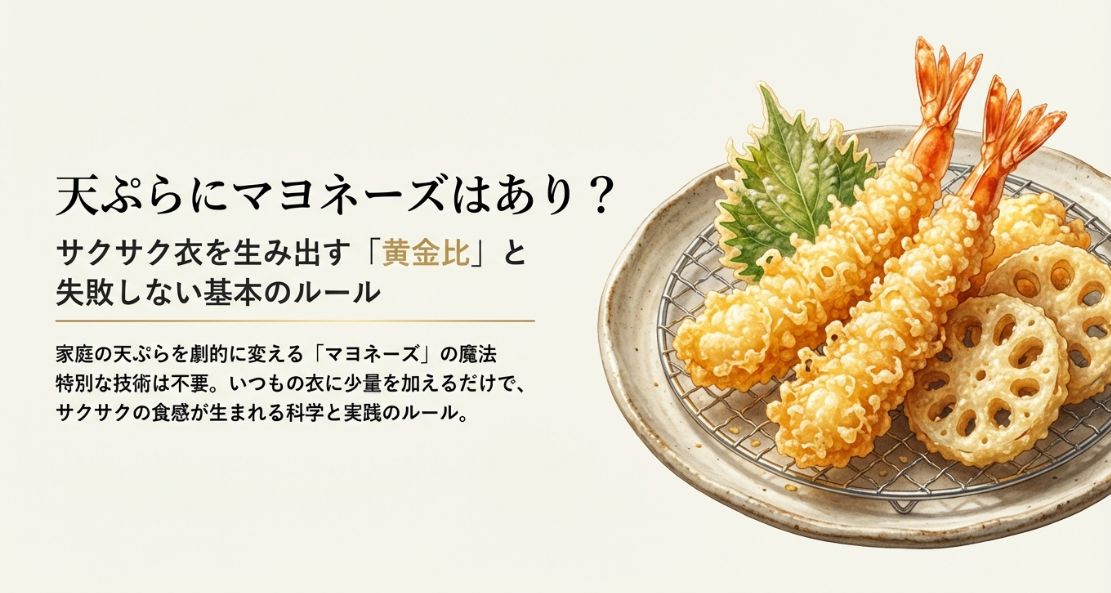 天ぷらにマヨネーズはあり？サクサク衣のコツ