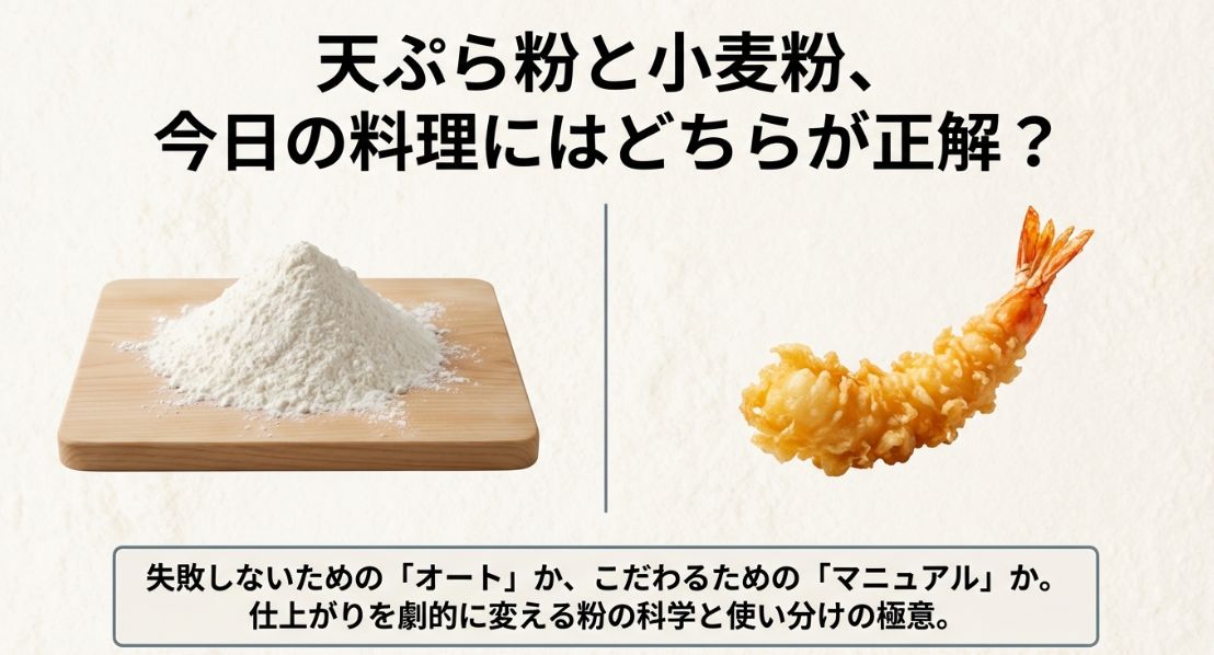 天ぷら粉と小麦粉の違いと使い分け