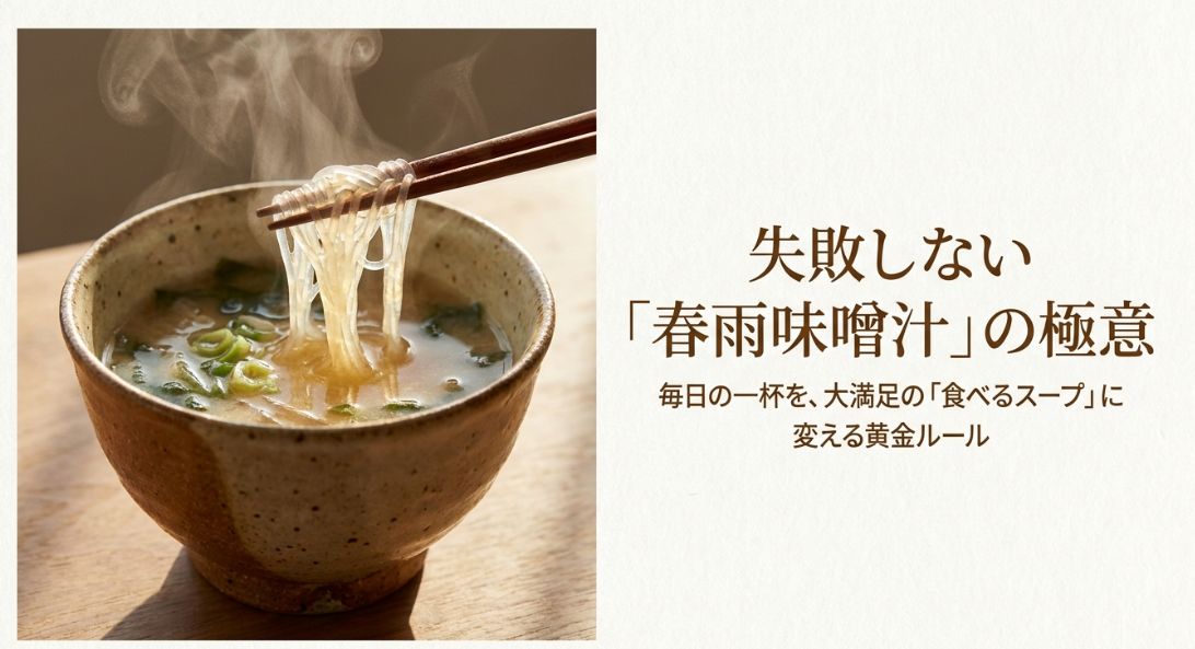 春雨入り味噌汁の作り方とコツ