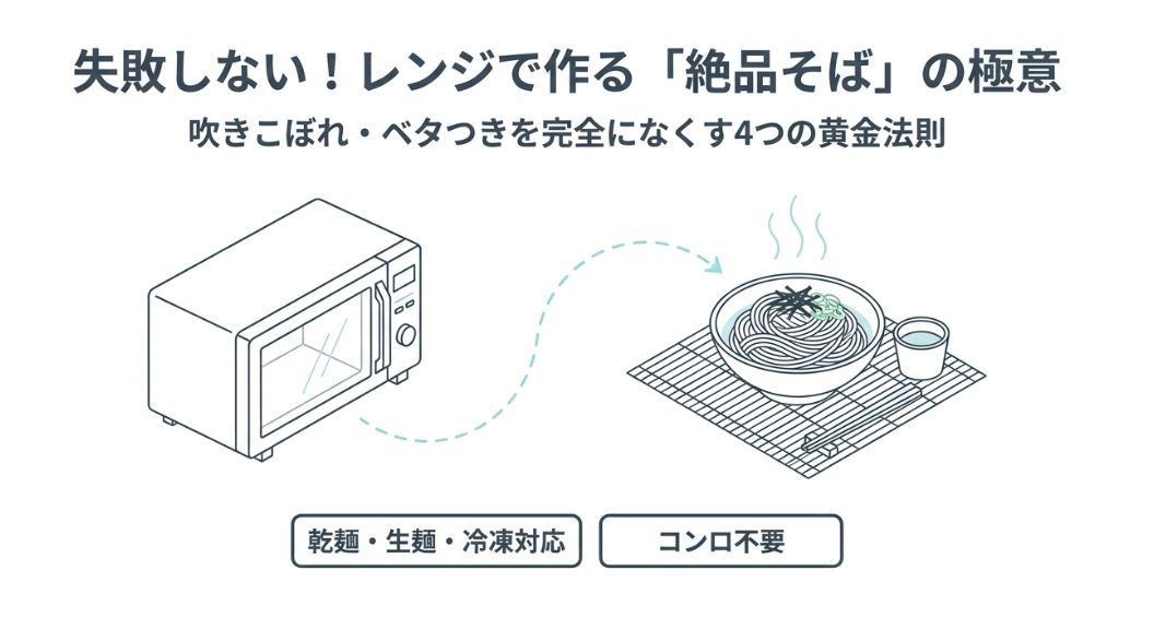 そばをレンジで茹でるコツと時短術