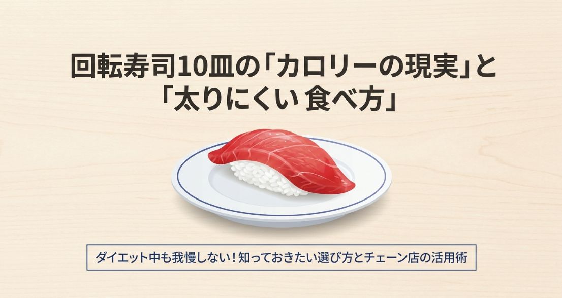 寿司10皿のカロリー目安と太りにくい食べ方