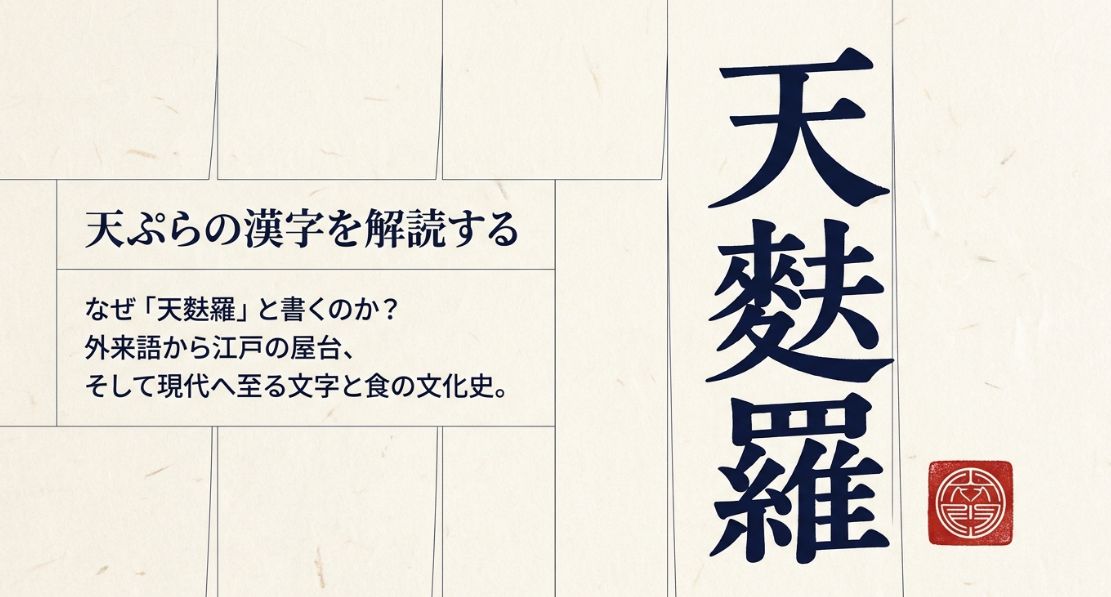 天ぷらの漢字と由来をやさしく解説
