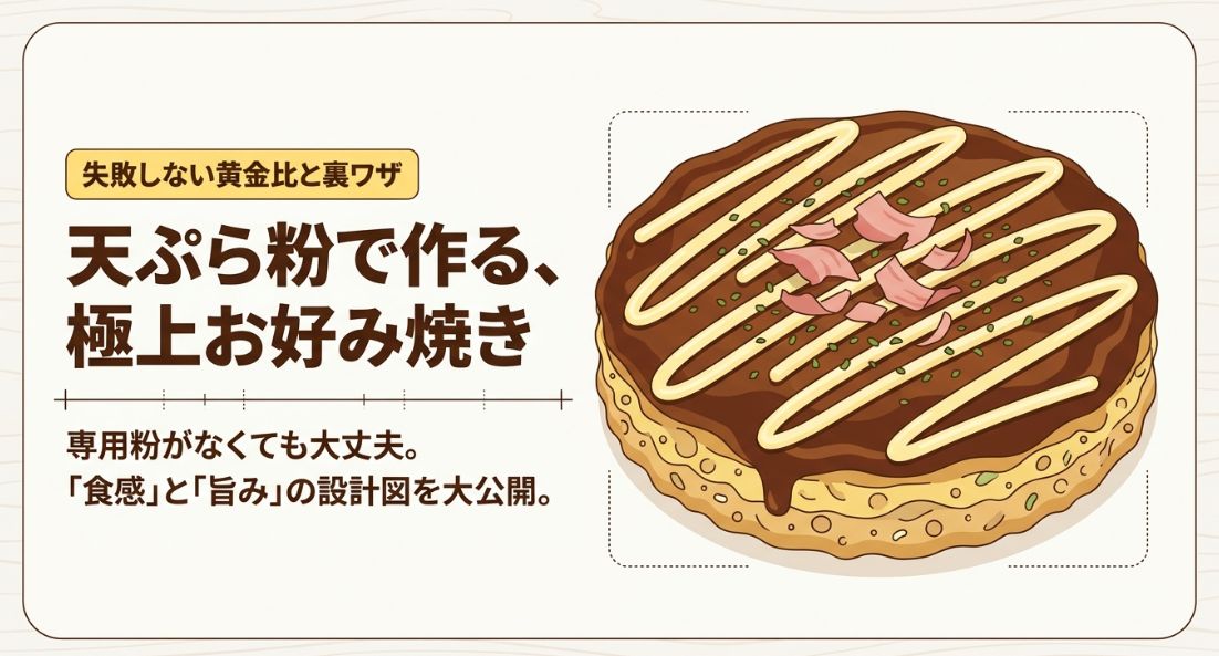 天ぷら粉のお好み焼き成功術