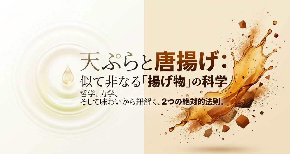 天ぷらと唐揚げの違いは衣と粉でわかる