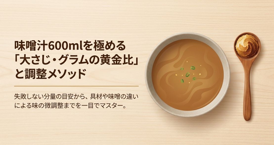 味噌汁600mlの味噌の量は？大さじ目安