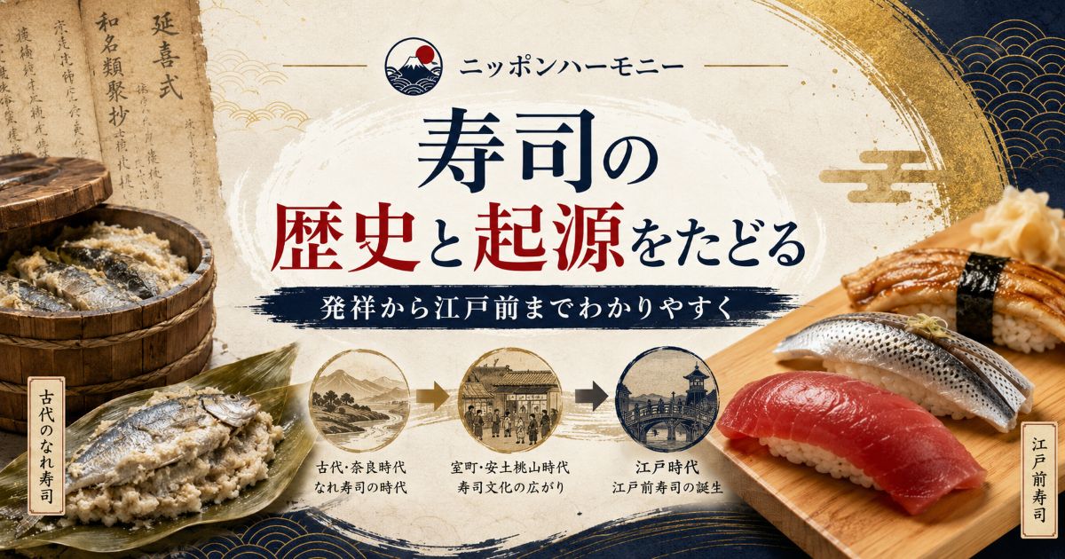 寿司の歴史と起源をたどる｜発祥から江戸前までわかりやすく